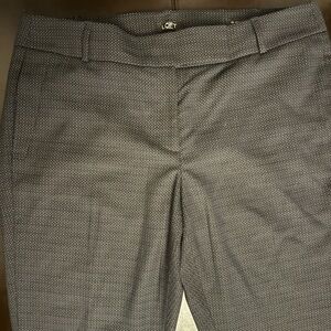 Ann Taylor Loft Petites Marisa Black and White Polka Dot Straight Pants Size 12P